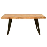 Hankin Modern Rustic Solid Wood Industrial Style Dining Table